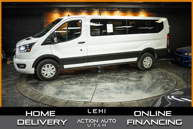 White 2023 Ford Transit Passenger Van Rear-Wheel Drive Automatic