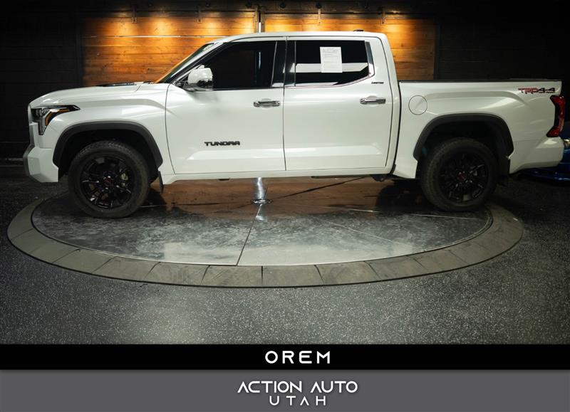 White 2023 Toyota Tundra Hybrid Limited HV CrewMax Cab 4WD Pickup Truck Four-Wheel Drive Automatic