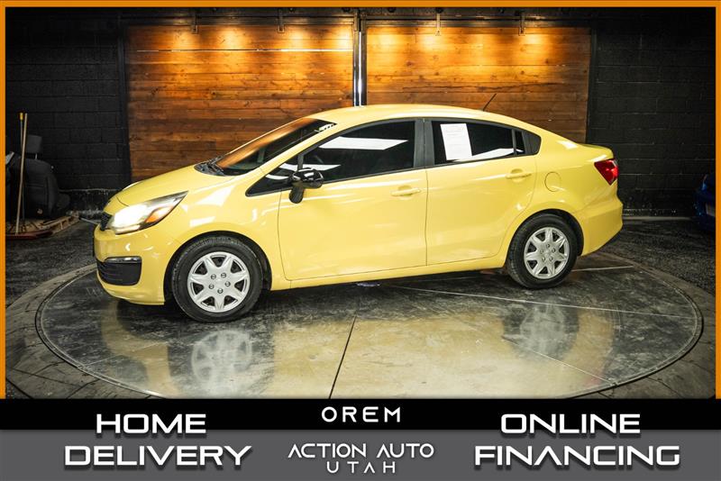 Yellow 2016 Kia Rio LX Sedan Front-Wheel Drive Automatic