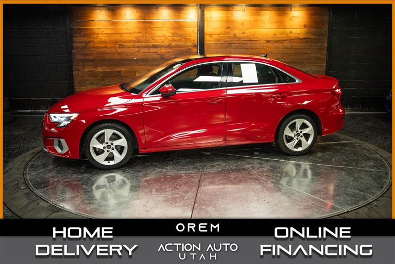 Red 2023 Audi A3 Sedan Front-Wheel Drive Automatic