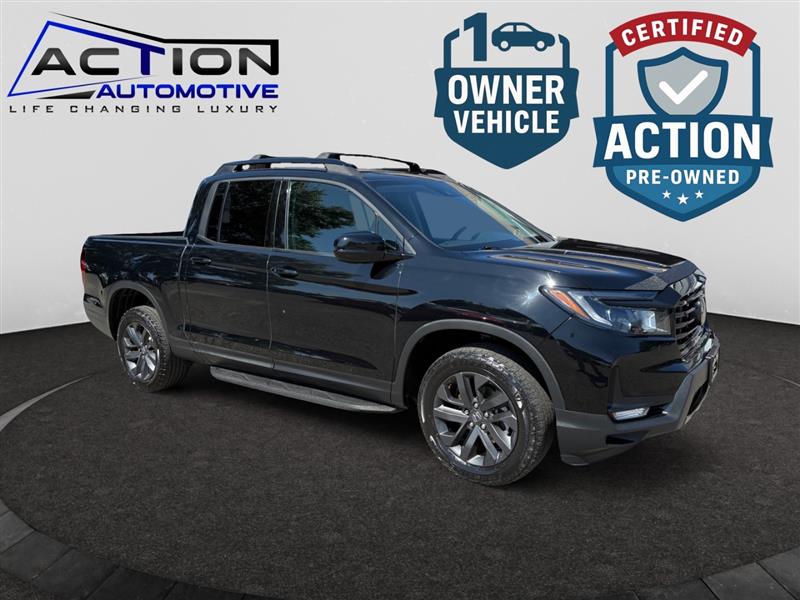 Crystal Black Pearl 2023 Honda Ridgeline Pickup Truck All-Wheel Drive Automatic