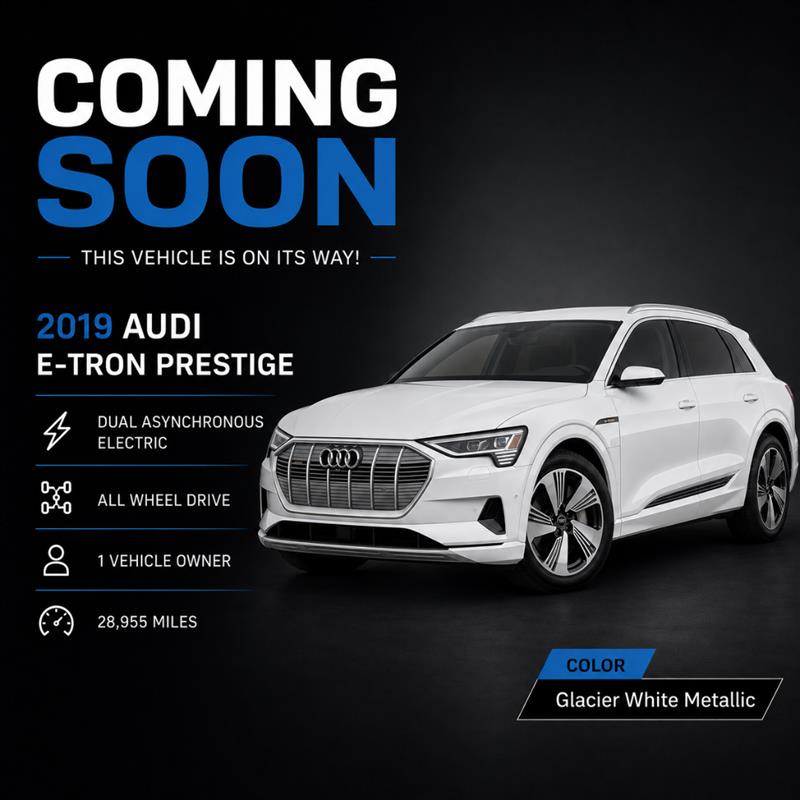 Glacier White Metallic 2019 Audi e-tron Prestige quattro AWD SUV / Crossover All-Wheel Drive Automatic