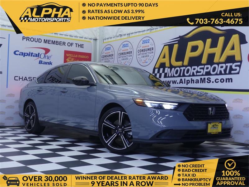 Gray 2024 Honda Accord Hybrid Sedan Front-Wheel Drive Automatic