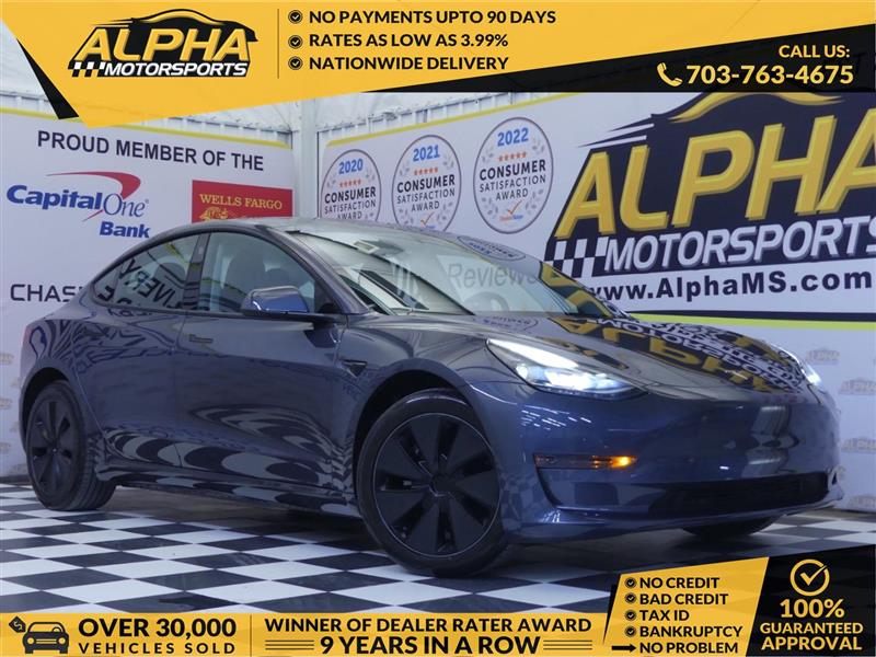 Gray 2023 Tesla Model 3 RWD Sedan Rear-Wheel Drive Automatic