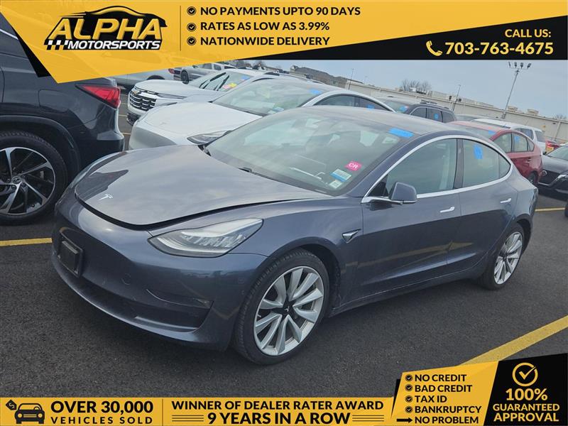 Gray 2019 Tesla Model 3 Long Range AWD Sedan All-Wheel Drive Automatic