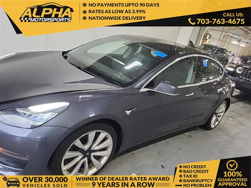 Gray 2019 Tesla Model 3 Long Range AWD Sedan All-Wheel Drive Automatic