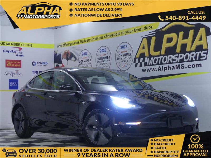 Black 2019 Tesla Model 3 Long Range AWD Sedan All-Wheel Drive Automatic