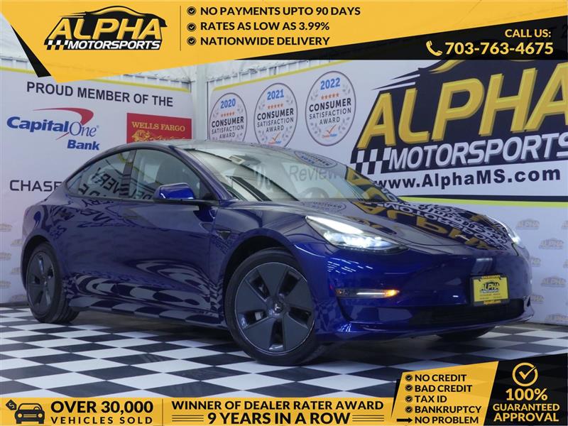 Blue 2023 Tesla Model 3 Long Range AWD Sedan All-Wheel Drive Automatic