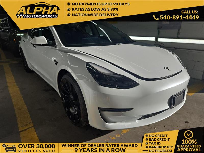 White 2023 Tesla Model 3 Performance AWD Sedan All-Wheel Drive Automatic