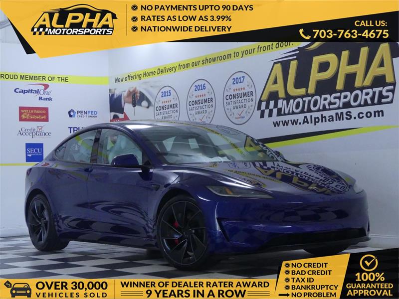 Blue 2025 Tesla Model 3 Performance AWD Sedan All-Wheel Drive Automatic