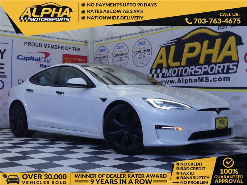 White 2022 Tesla Model S AWD Sedan All-Wheel Drive Automatic
