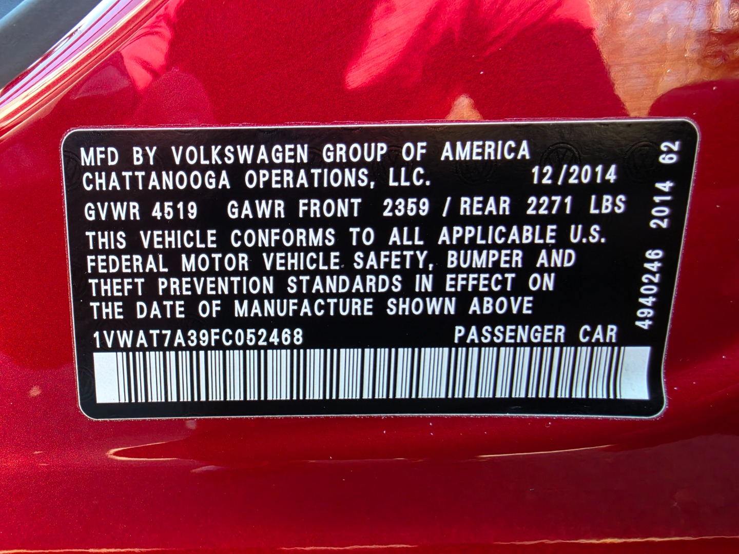 2015 Volkswagen Passat Wolfsburg Edition - Photo 23