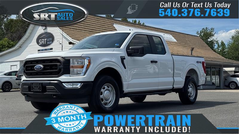 White 2022 Ford F-150 XL SuperCab 4WD Pickup Truck Four-Wheel Drive Automatic