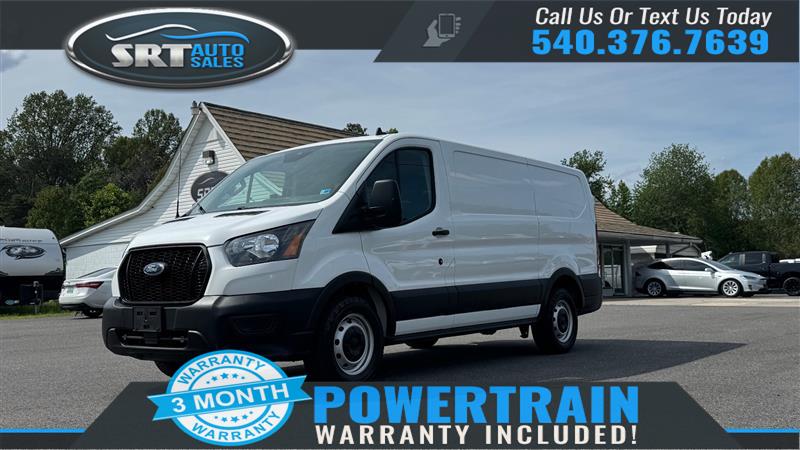 White 2023 Ford Transit Cargo 150 Low Roof LB RWD Van Rear-Wheel Drive Automatic