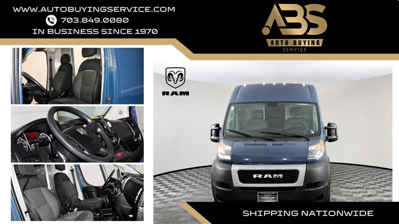 2019 RAM PROMASTER CARGO VAN 2500 HIGH ROOF 159WB 