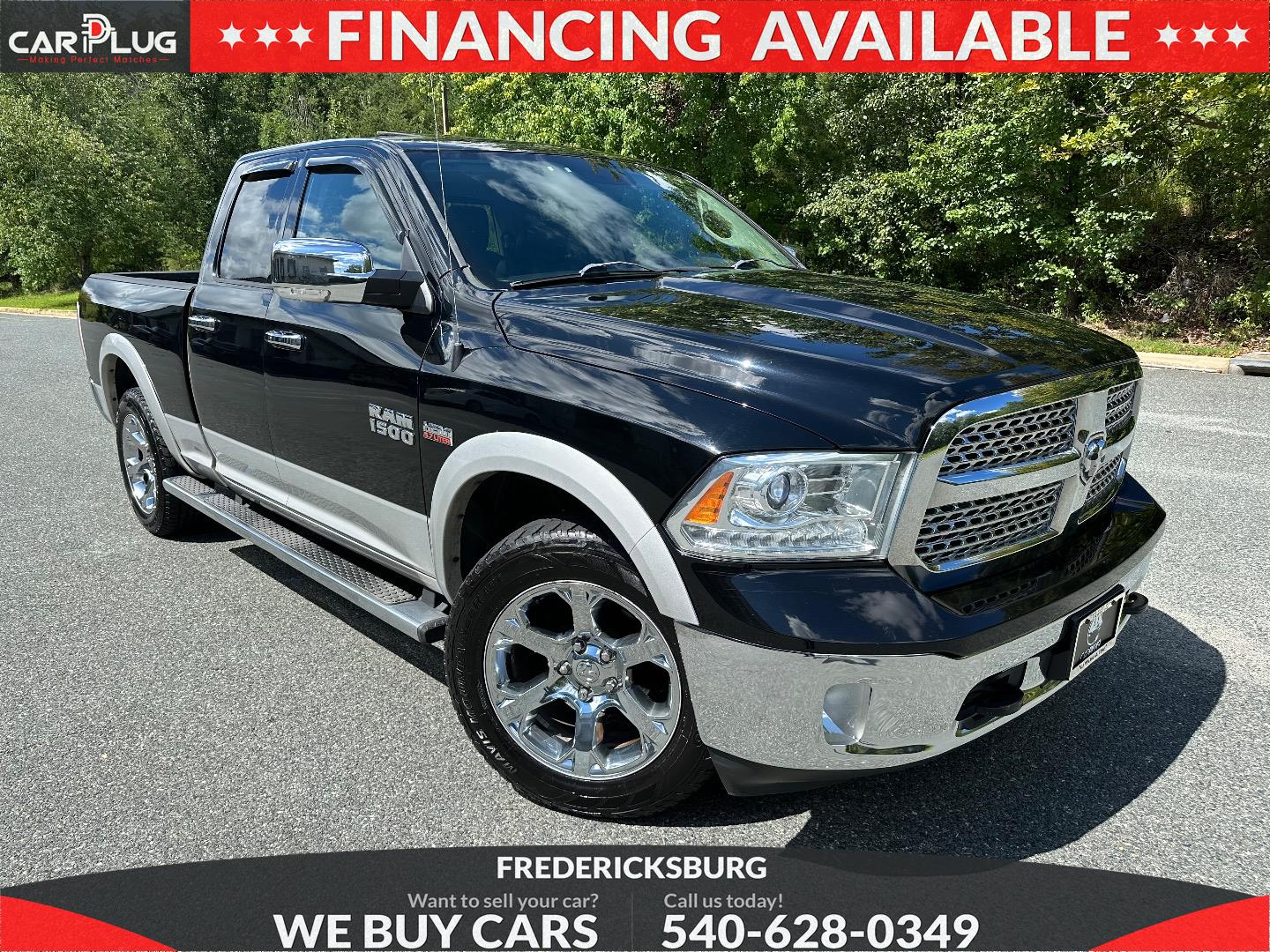 Black 2014 RAM 1500 Pickup Truck Four-Wheel Drive Automatic