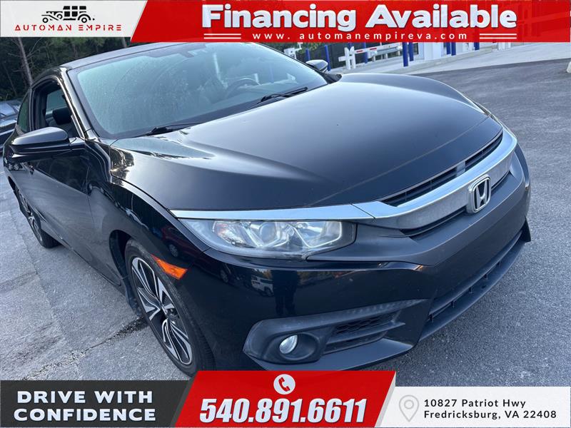 Black 2017 Honda Civic Coupe Coupe Front-Wheel Drive 6-Speed Manual