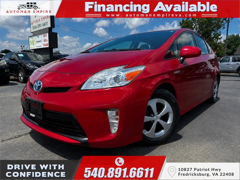 Red 2012 Toyota Prius Hatchback Front-Wheel Drive Automatic