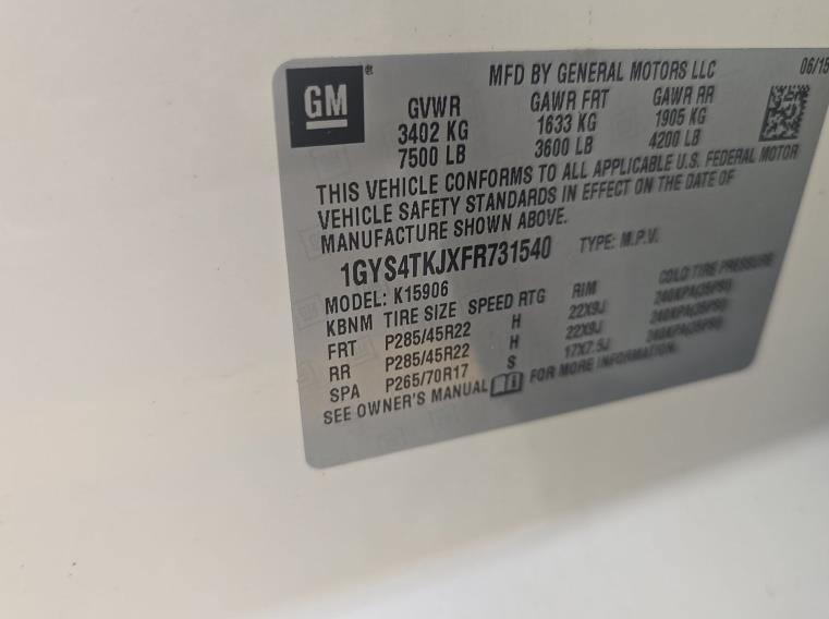 2015 CADILLAC ESCALADE ESV Premium