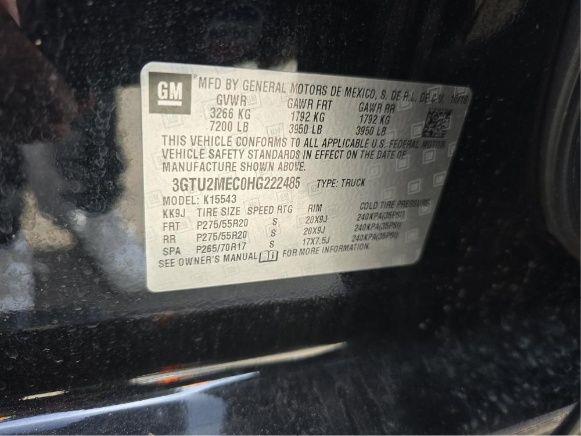 2017 GMC SIERRA 1500 SLE