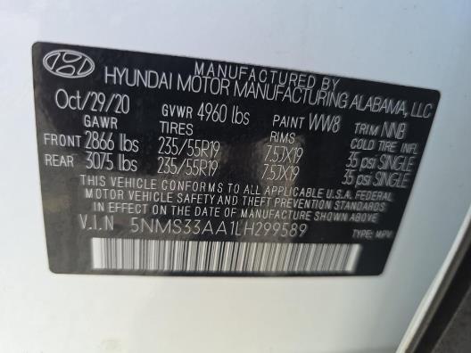 2020 HYUNDAI SANTA FE SEL
