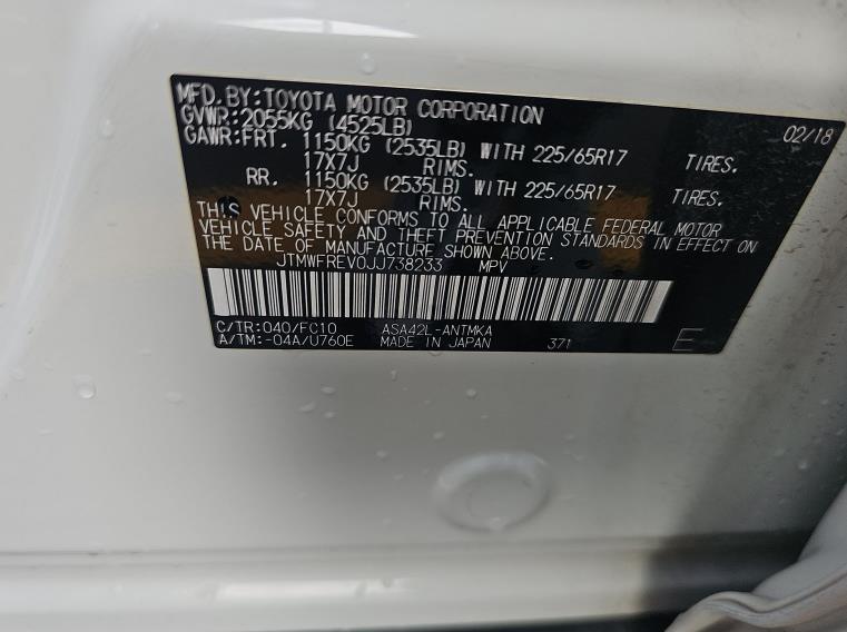 2018 TOYOTA RAV4 XLE