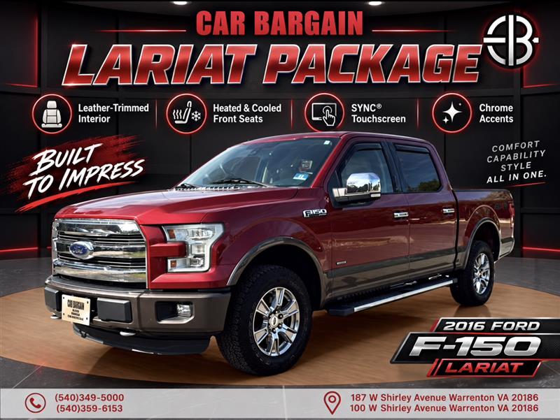 2016 FORD F-150 LARIAT CREW CAB 4X4 