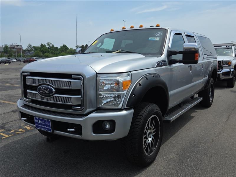 Silver 2016 Ford F-250 Super Duty Lariat Crew Cab 4WD Pickup Truck Four-Wheel Drive Automatic