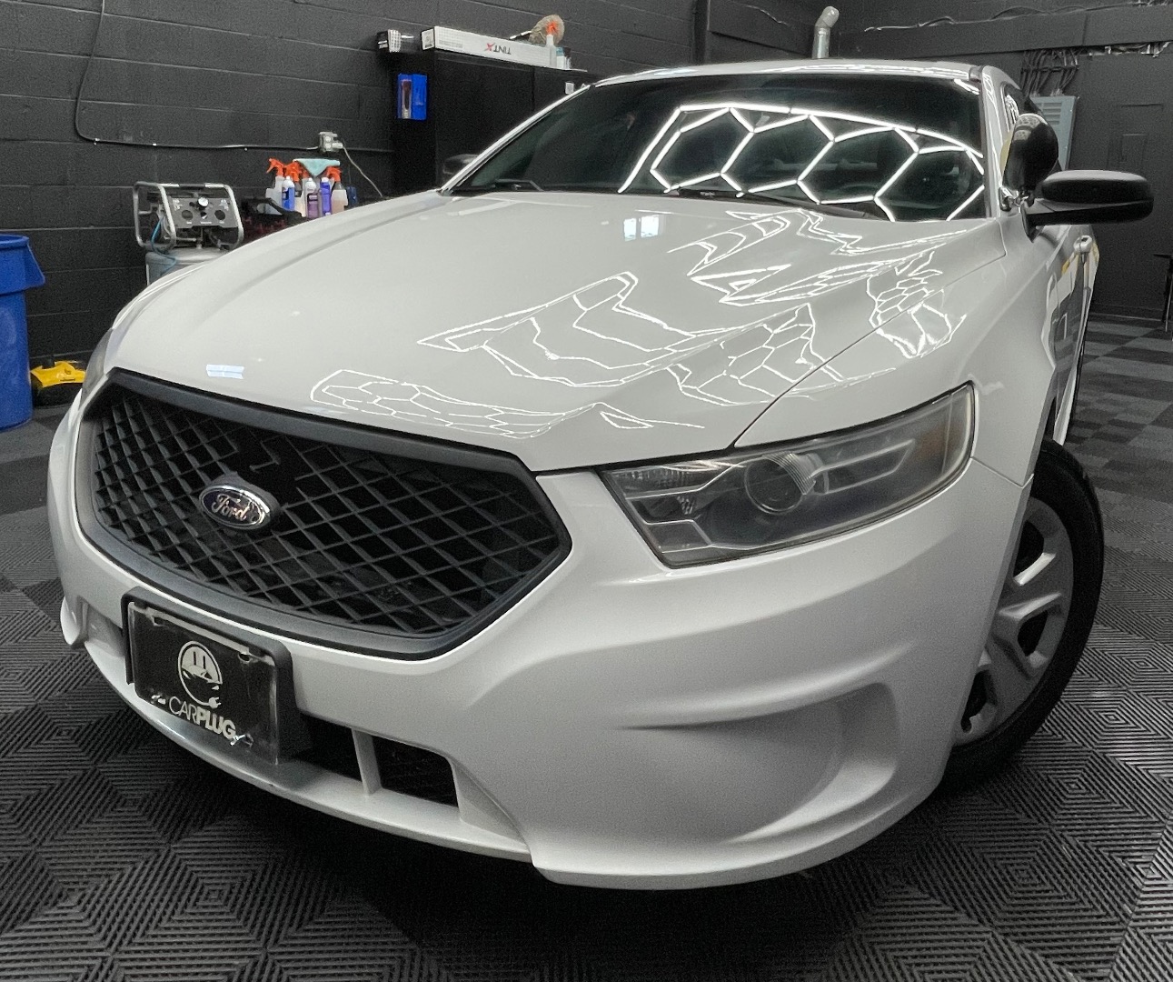 White 2014 Ford Taurus Police Interceptor AWD Sedan All-Wheel Drive Automatic