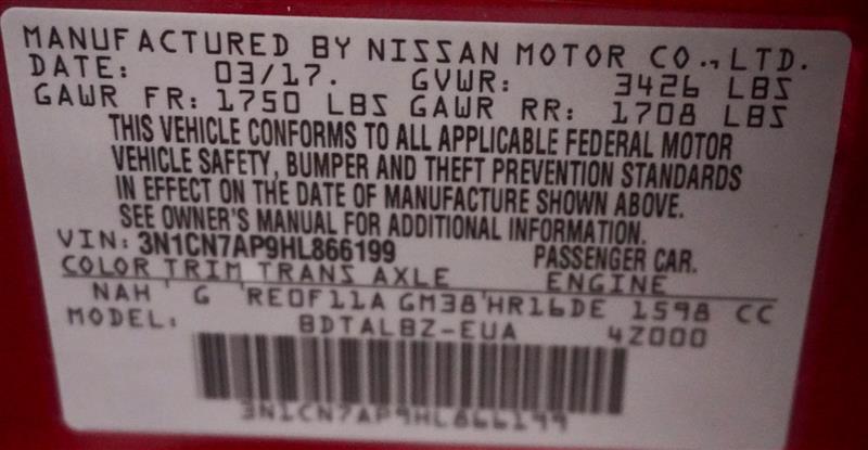 2017 Nissan Versa Sedan SV - Photo 36