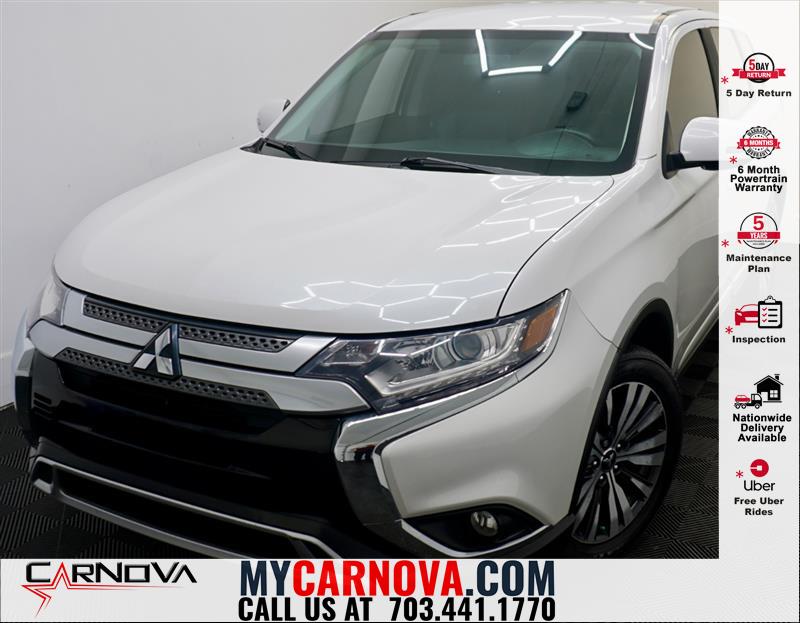 Pearl White 2019 Mitsubishi Outlander SE S-AWC SUV / Crossover All-Wheel Drive Automatic