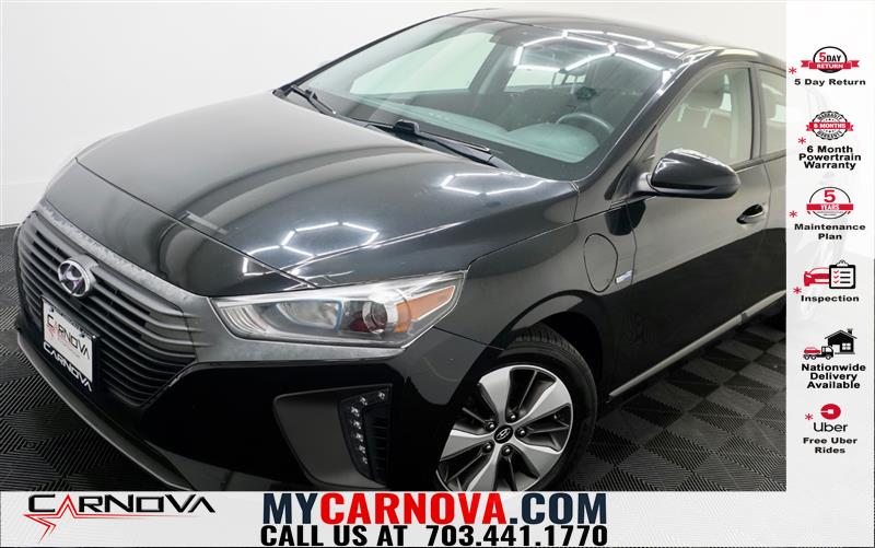 Black Noir Pearl 2019 Hyundai Ioniq Hybrid Plug-In FWD Hatchback Front-Wheel Drive Automatic
