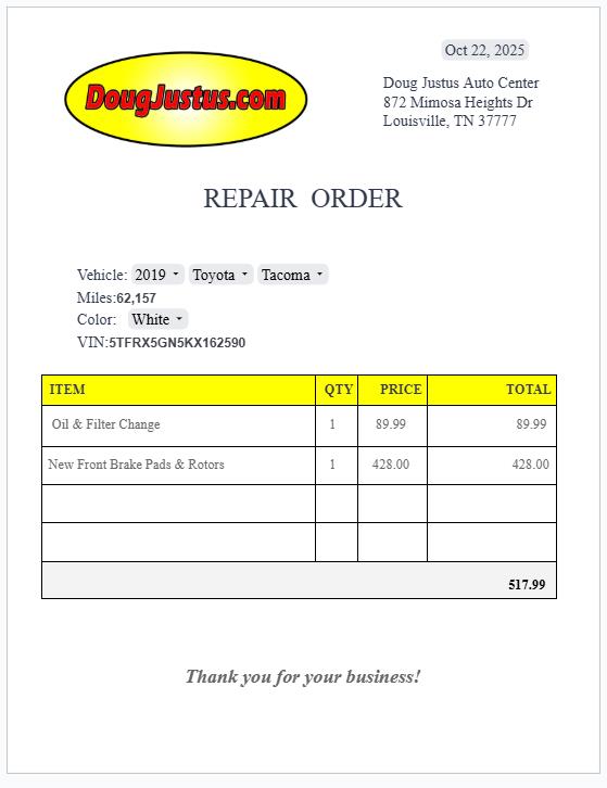 2019 TOYOTA TACOMA SR