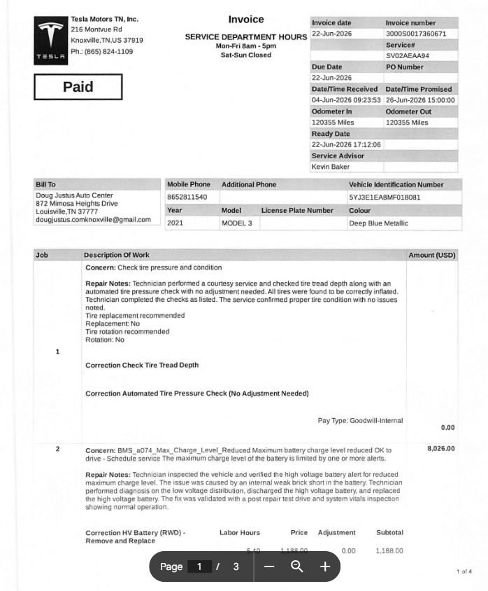 2021 TESLA MODEL 3 *NEW HIGH VOLTAGE BATTERY*