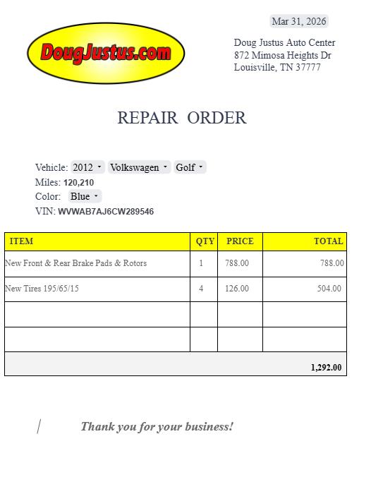 2012 VOLKSWAGEN GOLF 