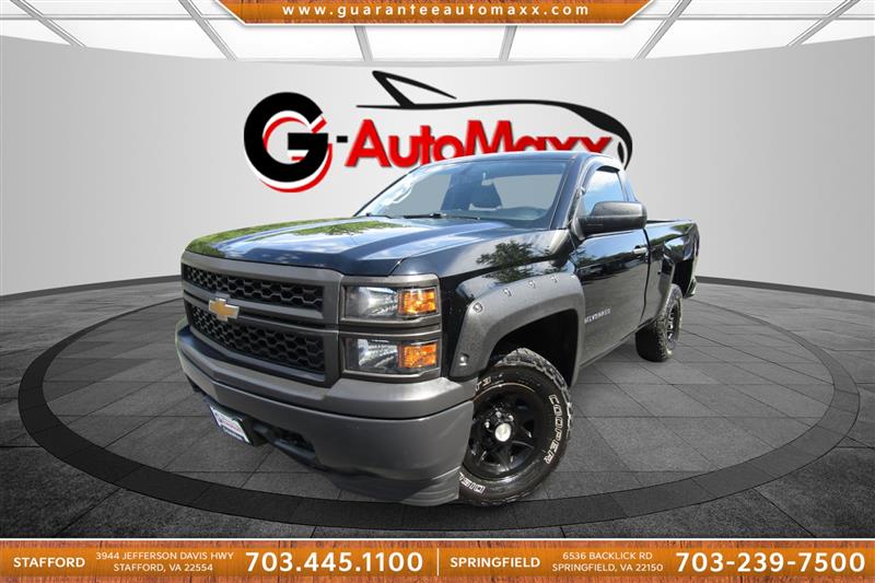 Black 2014 Chevrolet Silverado 1500 Pickup Truck Four-Wheel Drive Automatic