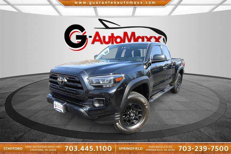 Midnight Black Metallic 2019 Toyota Tacoma SR V6 Access Cab 4WD Pickup Truck Four-Wheel Drive Automatic