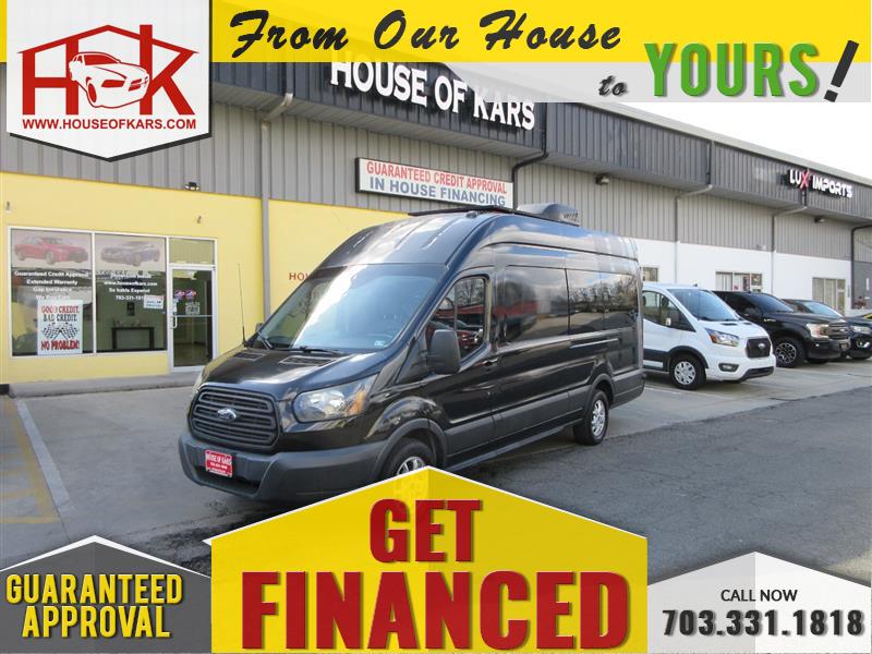 Black 2015 Ford Transit Cargo 250 3dr LWB High Roof Extended with Sliding Passenger Side Door Van Rear-Wheel Drive Automatic