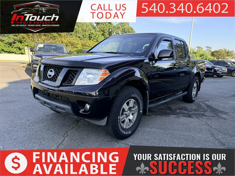 Black 2012 Nissan Frontier PRO-4X Crew Cab 4WD Pickup Truck Four-Wheel Drive 6-Speed Manual