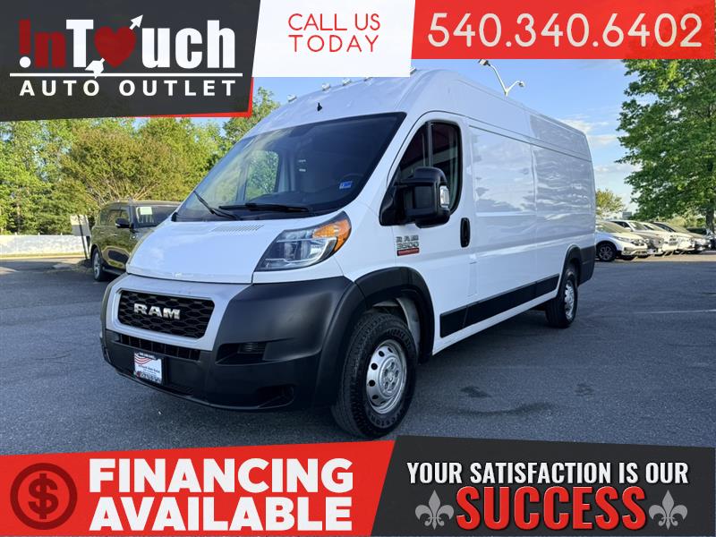 White 2021 RAM ProMaster 3500 159 High Roof Extended Cargo Van FWD Van Front-Wheel Drive Automatic