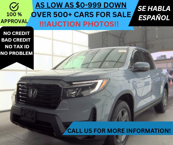 Gray 2023 Honda Ridgeline Pickup Truck All-Wheel Drive Automatic