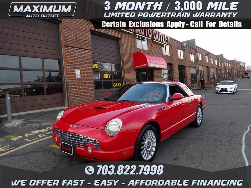 Red 2004 Ford Thunderbird Deluxe RWD Convertible Rear-Wheel Drive Automatic