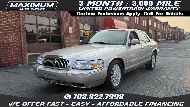 Silver 2010 Mercury Grand Marquis Sedan Rear-Wheel Drive Automatic
