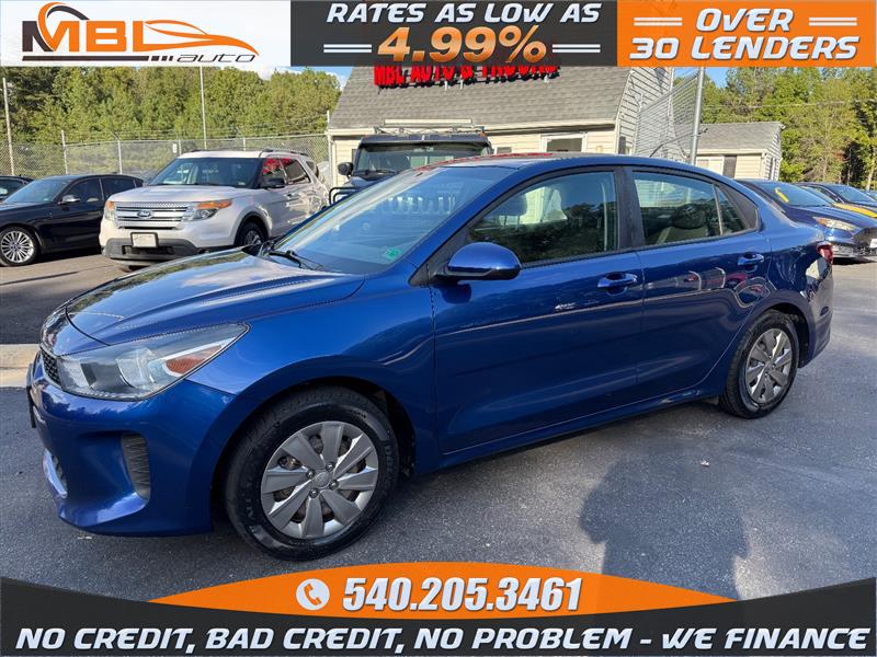 Blue 2019 Kia Rio S FWD Sedan Front-Wheel Drive Automatic
