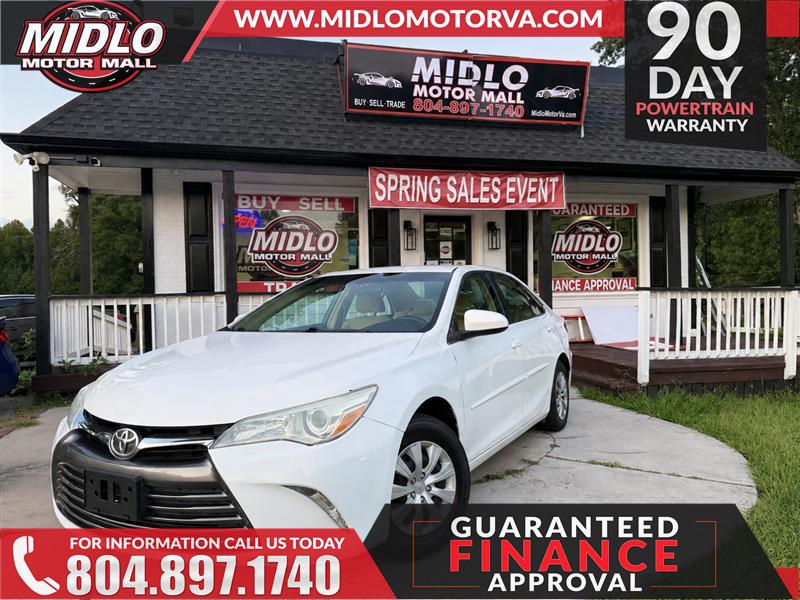 White 2016 Toyota Camry Sedan Front-Wheel Drive Automatic