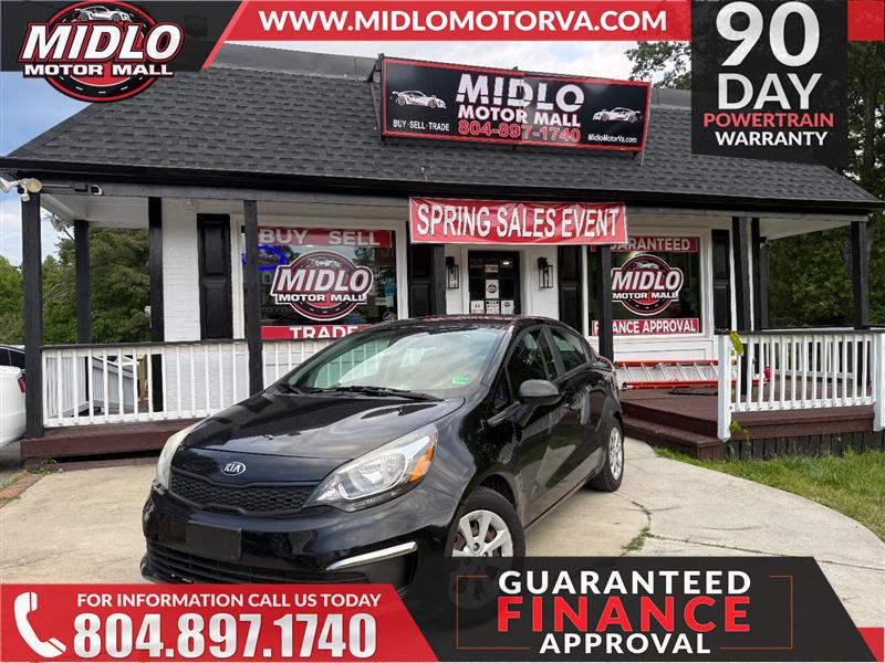 Black 2017 Kia Rio LX Sedan Front-Wheel Drive Automatic