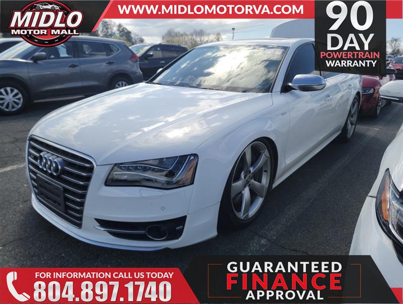 White 2014 Audi S8 4.0T quattro Sedan All-Wheel Drive Automatic