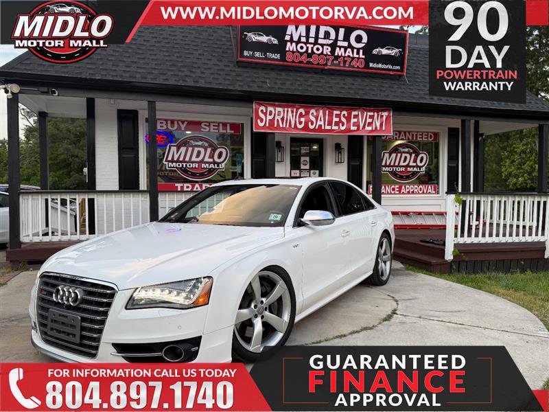 White 2014 Audi S8 4.0T quattro Sedan All-Wheel Drive Automatic