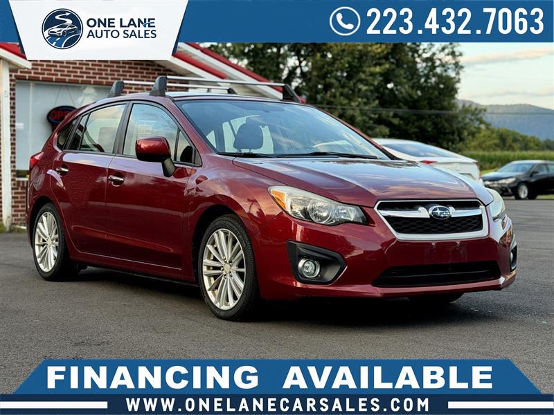 Red (Burgundy) 2014 Subaru Impreza Hatchback All-Wheel Drive Automatic