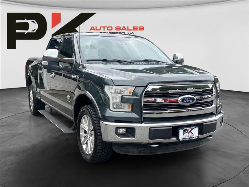 Green 2015 Ford F-150 Pickup Truck Four-Wheel Drive Automatic